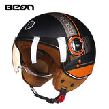 Capacete BEON 110B Motorcycle Scooter Helmet beon open face 3/4 motorbike jet vintage retro helmets Casco ECE Certification - Livefree