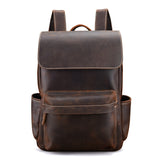 Genuine leather cow skin men large backpack outdoor travel backpack high quality - Livefree
