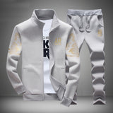 Men's Tracksuit Sportswear Sets Spring Autumn Casual Tracksuits Men 2 Piece Zipper Sweatshirt + Sweatpants Brand Track Suit Set
