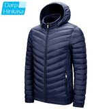 DARPHINKASA Men Winter Parka Coat Jacket Waterproof Hooded Hat Detachable Jacket Men Solid Color Ultra Light Women Parka Coat - Livefree