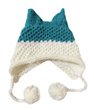 BomHCS Cute Fox Ears Beanie Winter Warm 100% Handmade Knit Hat - Livefree