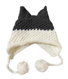 BomHCS Cute Fox Ears Beanie Winter Warm 100% Handmade Knit Hat - Livefree