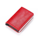 Customized Wallet 2022 Credit Card Holder Men Wallet RFID Aluminium Box Bank Card Holder Vintage Leather Wallet with Money Clips - Livefree