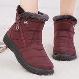 Women Boots Fashion Waterproof Snow Boots For Winter Shoes Women Casual Lightweight Ankle Botas Mujer Warm Winter Boots Black - Livefree