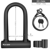 WEST BIKING Bicycle U Lock MTB Road Bike Padlock 2 Keys Anti-theft Safety Motorcycle Scooter Cycling Lock Bicycle Accessories - Livefree