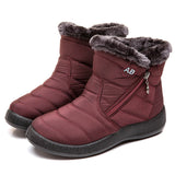 Women Boots Fashion Waterproof Snow Boots For Winter Shoes Women Casual Lightweight Ankle Botas Mujer Warm Winter Boots Black - Livefree