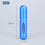5ml Perfume Atomizer Portable Liquid Container For Cosmetics Mini Aluminum Spray Alcochol Empty Bottle  Refillable For Traveling - Livefree