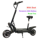 FLJ Powerful Electric Scooter 60V 5600W 11inch Off Road Big Wheel fast charge Motor e scooter kick Foldable adults Scooters - Livefree