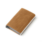 Customized Wallet 2022 Credit Card Holder Men Wallet RFID Aluminium Box Bank Card Holder Vintage Leather Wallet with Money Clips - Livefree