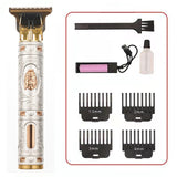 Hair Clipper Electric Clippers New Electric Men's Retro T9 Style Buddha Head Carving Oil Head Scissors - Livefree