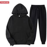 FGKKS Fashion Brand Men Sets Tracksuit Autumn New Men's Hoodies + Sweatpants Two Piece Suit Hooded Casual Sets Male Clothes - Livefree