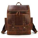 Genuine leather cow skin men large backpack outdoor travel backpack high quality - Livefree