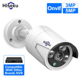 Hiseeu 5MP 3MP Audio IP Security Surveillance Camera POE H.265 Outdoor Waterproof IP66 CCTV Camera P2P Video Home for POE NVR - Livefree
