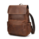 Genuine leather cow skin men large backpack outdoor travel backpack high quality - Livefree
