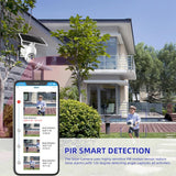 Solar Security Camera WiFi 1080P HD Outdoor Rechargeable Battery Wireless PTZ IP Camera PIR Motion Detection Surveillance CCTV - Livefree