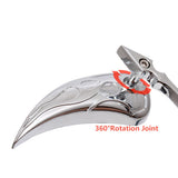 Chrome 360 Degree Rotation Universal Motorcycle Rearview Mirrors Motorcycle Scooter Rear View Side Mirrors 8 / 10mm - Livefree