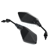 LMoDri 2Pcs/Pair Motorcycle Mirror Scooter E-Bike Rearview Mirrors Electrombile Back Side Convex Mirror 8mm 10mm Carbon Fiber - Livefree