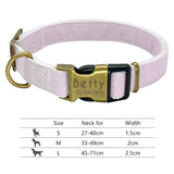 Nylon Dog Collar Personalized Pet Collar Engraved ID Tag Nameplate Reflective for Small Medium Large Dogs Pitbull Pug - Livefree