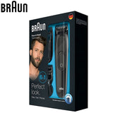 Braun Men's Beard Hair Trimmer MGK3020 6 in 1 Multi Grooming Kit Electric Shaver Hair Ear Nose Head Trimming 4 Combs 13 Length - Livefree
