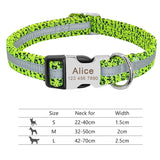 Nylon Dog Collar Personalized Pet Collar Engraved ID Tag Nameplate Reflective for Small Medium Large Dogs Pitbull Pug - Livefree