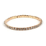 L003 CZ Crystal Bracelet Bangle Stretch Bling Single Row Rhinestones Bracelets For Women Elasticity Wedding Bridal Gift Jewelry - Livefree