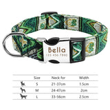 Nylon Dog Collar Personalized Pet Collar Engraved ID Tag Nameplate Reflective for Small Medium Large Dogs Pitbull Pug - Livefree