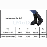 LMoDri Motorcycle Rain Shoes Covers Waterproof Bicycle Thicker Scooter Nonslip Boot Overshoes Rainproof Shoe Cover Boot Reusable - Livefree