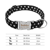Nylon Dog Collar Personalized Pet Collar Engraved ID Tag Nameplate Reflective for Small Medium Large Dogs Pitbull Pug - Livefree
