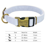 Nylon Dog Collar Personalized Pet Collar Engraved ID Tag Nameplate Reflective for Small Medium Large Dogs Pitbull Pug - Livefree
