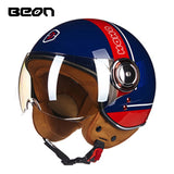 Capacete BEON 110B Motorcycle Scooter Helmet beon open face 3/4 motorbike jet vintage retro helmets Casco ECE Certification - Livefree