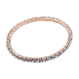 L003 CZ Crystal Bracelet Bangle Stretch Bling Single Row Rhinestones Bracelets For Women Elasticity Wedding Bridal Gift Jewelry - Livefree