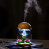 Mini Portable Mist Humidifier Transparent Micro-landscape Air Humidifier Spray Air Purifier Diffuser with LED Lights for Home - Livefree