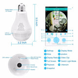 Wifi Panoramic Fisheye 360 degree Camera Wireless IP LED Light Bulb Mini Camera 2MP 3D VR 1080P Security Bulb WIFI Camera CCTV - Livefree