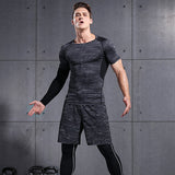 WorthWhile 5 Pcs/Set Men's Tracksuit Compression Sports Wear for Men Gym Fitness Exercise Workout Tights Running Jogging Suits - Livefree