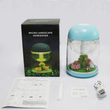 Mini Portable Mist Humidifier Transparent Micro-landscape Air Humidifier Spray Air Purifier Diffuser with LED Lights for Home - Livefree