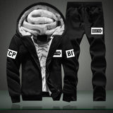 Winter Inner Fleece Hoodies Men New Casual Hooded Warm Sweatshirts Male Thicken Tracksuit 2PC Jacket+Pant Men Moleton Masculino - Livefree
