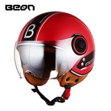 Capacete BEON 110B Motorcycle Scooter Helmet beon open face 3/4 motorbike jet vintage retro helmets Casco ECE Certification - Livefree