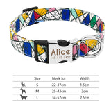 Nylon Dog Collar Personalized Pet Collar Engraved ID Tag Nameplate Reflective for Small Medium Large Dogs Pitbull Pug - Livefree