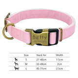 Nylon Dog Collar Personalized Pet Collar Engraved ID Tag Nameplate Reflective for Small Medium Large Dogs Pitbull Pug - Livefree