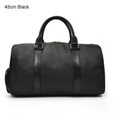 Luxury Genuine Leather Men Women Travel Bag Cow Leather Carry On Luggage Bag Travel Shoulder Bag Male Female Weekend Duffle Bag - Livefree