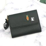 cute wallet coin purse for girls lady's card bag wallet multifunctional rabbit and carrot coin purse - Livefree