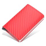 New Men women smart wallet Credit Bank card holder fashion purse Aluminum alloy Business Casual Mini wallet Brand PU Purse - Livefree