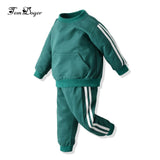 top and top Baby Clothing Sets Baby Boy Girls Clothes 2PCS Outfits Fleece Hooded Tops Pants Bebes Tracksuit Sports Clothes - Livefree