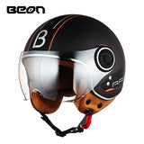 Capacete BEON 110B Motorcycle Scooter Helmet beon open face 3/4 motorbike jet vintage retro helmets Casco ECE Certification - Livefree