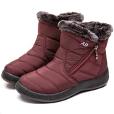 Women Boots Fashion Waterproof Snow Boots For Winter Shoes Women Casual Lightweight Ankle Botas Mujer Warm Winter Boots Black - Livefree