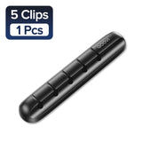 QOOVI Cable Organizer Management Wire Holder Flexible USB Cable Winder Tidy Silicone Clips For Mouse Keyboard Earphone Protector - Livefree