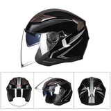 Motorcycle Helmet Double Lens Moto Helmet Open Face Scooter Racing Helmet Casco Moto Capacete Casque Scooter Motorbike Helmet - Livefree