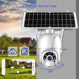 Solar Security Camera WiFi 1080P HD Outdoor Rechargeable Battery Wireless PTZ IP Camera PIR Motion Detection Surveillance CCTV - Livefree