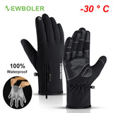 NEWBOLER 100% Waterproof Winter Cycling Gloves Windproof Outdoor Sport Ski Gloves For Bike Bicycle Scooter Motorcycle Warm Glove - Livefree
