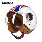 Capacete BEON 110B Motorcycle Scooter Helmet beon open face 3/4 motorbike jet vintage retro helmets Casco ECE Certification - Livefree